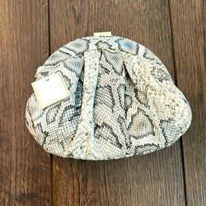 Faux Snake Cameron Clutch by Shiraleah with optional attached gold strap